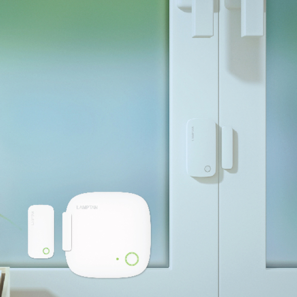 [1แถม1] LAMPTAN ชุดSmart Door & Window Sensor+ Zigbee Minihub Set