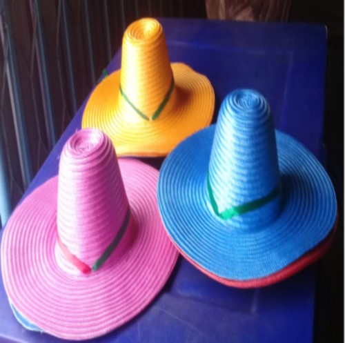 หมวกกันแดด สีสดใส 1 ชุด มี 4 ใบ