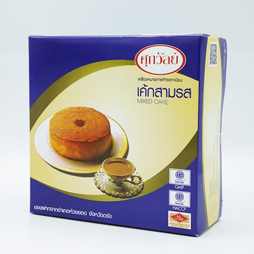 เค้กตรังสามรส กล่องกลาง  4 กล่อง บ้านขนมศุภวัลย์