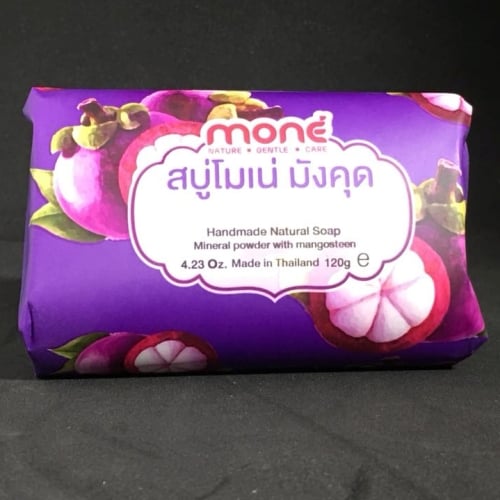 สบู่หินแร่สูตรมังคุด 120 กรัม 1 ก้อน รักษาสิวที่หลัง