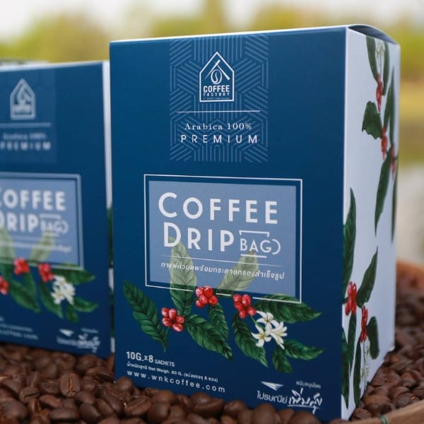 กาแฟดริป Arabica Premium Coffee Drip 80 กรัม (1 กล่อง บรรจุ 8 ถุง ถุงละ 10 กรัม))