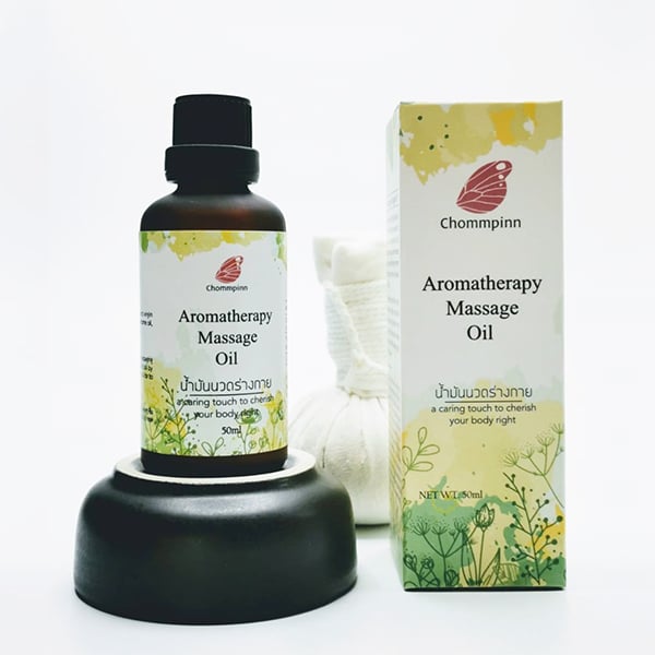 น้ำมันนวดผ่อนคลาย Aromatherapy Massage Oil Chommpinn