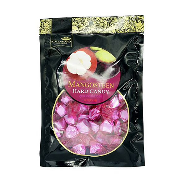 ลูกอมฮาร์ดแคนดี้รสมังคุด Mangosteen Center Filled Hard Candy แบบลัง