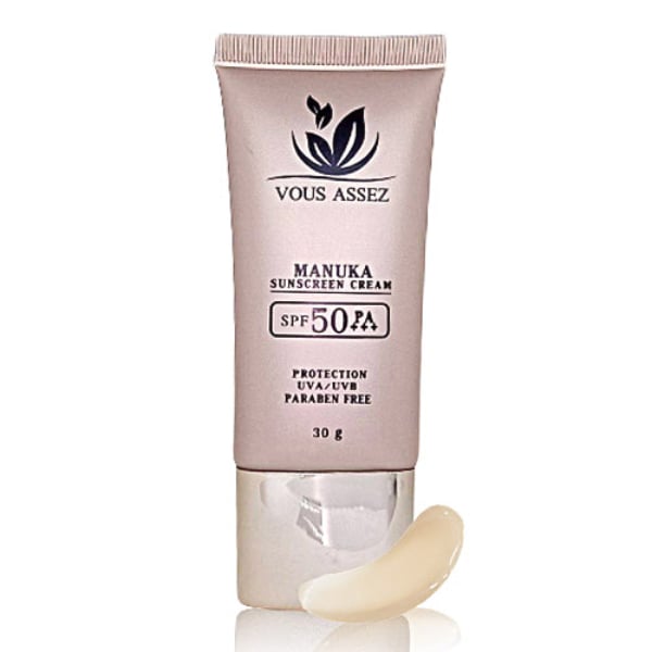 ครีมกันแดด Vous Assez Manuka Sunscreen Cream SPF 50 PA+++ ขนาด 30 กรัม
