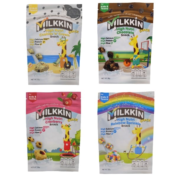 ขนมโปรตีน ขนมสำหรับเด็ก Milkkin High Nutrition Snack เสริมโปรตีน แคลเซียมสูง