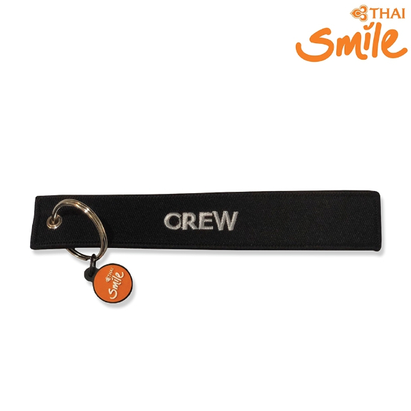 Thai Smile Airways - SMILE SHOP พวงกุญแจปักลาย REMOVE BEFORE FLIGHT (CREW)