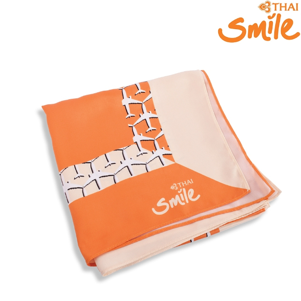 Thai Smile Airways - SMILE SHOP ผ้าพันคอไทยสมายล์ลายสีส้ม