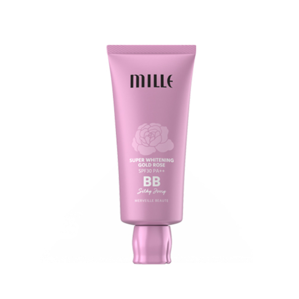 MILLE บีบีครีม Super Whitening Gold Rose BB Cream SPF30 PA++ 30G. (#01 SILKY IVORY)