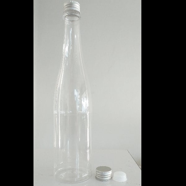 ขวดกลม  730 ml. ทรงน้ำอ้อยใส (ขวด PET) ฝาอลูมิเนียม พร้อมจุกใต้ฝา