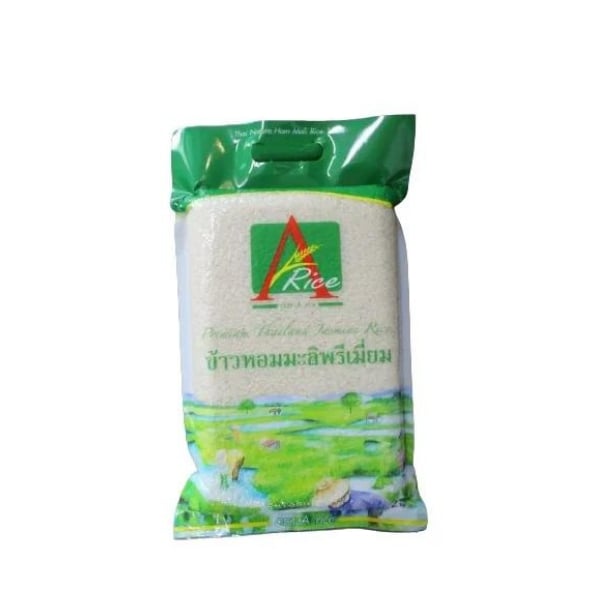 ข้าวหอมมะลิ 100% ตรา A-rice ขนาด 2 กิโลกรัม (อัดสุญญากาศ)