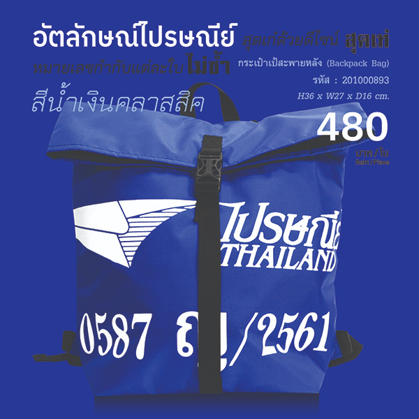 กระเป๋าเป้สะพายหลัง (Backpack Bag) สีน้ำเงิน (201000893)