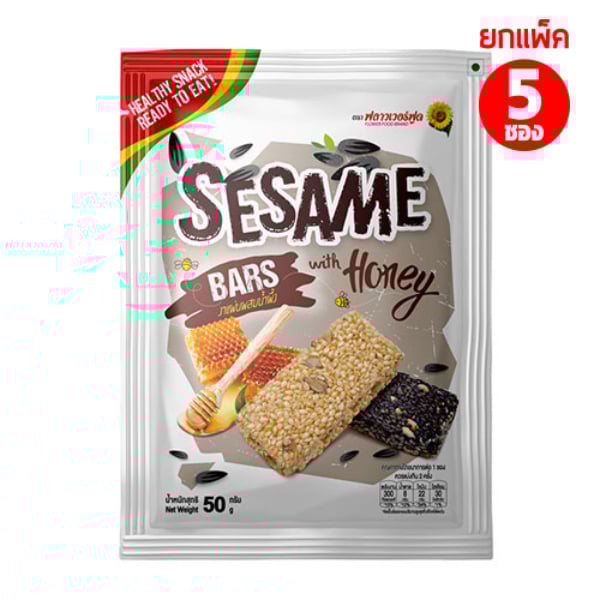 ฟลาวเวอร์ฟูด งาแผ่นผสมน้ำผึ้ง ขนาด 50 กรัม X5