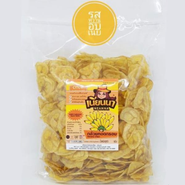 กล้วยทอดกรอบ รสหวานอบเนย ตรา เนียนนา แบบยกลัง ขนาด 135 กรัม x (24ซอง/ลัง)