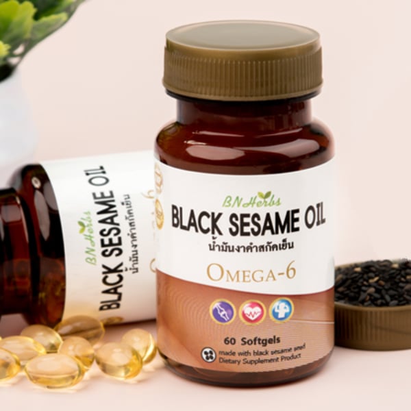ผลิตภัณฑ์เสริมอาหาร น้ำมันงาดำสกัดเย็น (Cold press black sesame oil) จำนวน 1 ขวด
