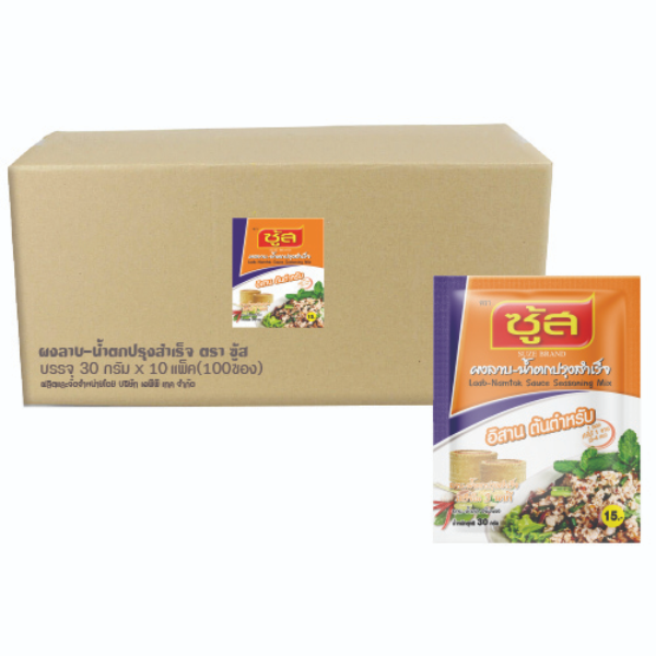 ซอสผงลาบ-น้ำตกปรุงสำเร็จ สูตรขลุกขลิก 1 นาที (10 แพ็ก 100 ซอง)