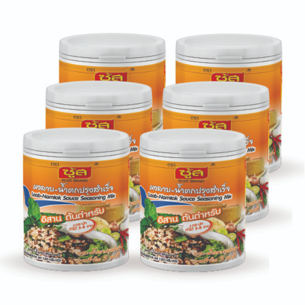 ซอสผงลาบ-น้ำตกปรุงสำเร็จ สูตรขลุกขลิก 1 นาที (กระปุก 150 กรัม X 6)