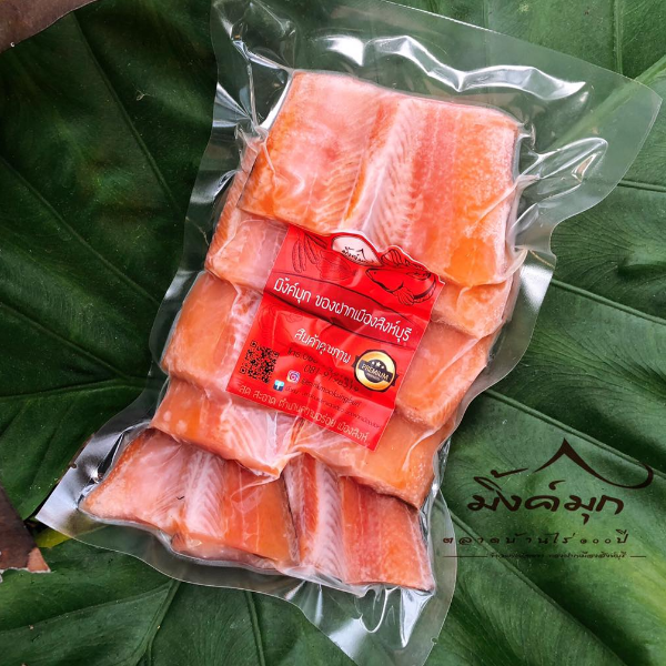 ปลาช่อนแม่ลาแดดเดียว แล่ก้าง มิ้งค์มุก ของฝากเมืองสิงห์ ขนาด 400-500 กรัม