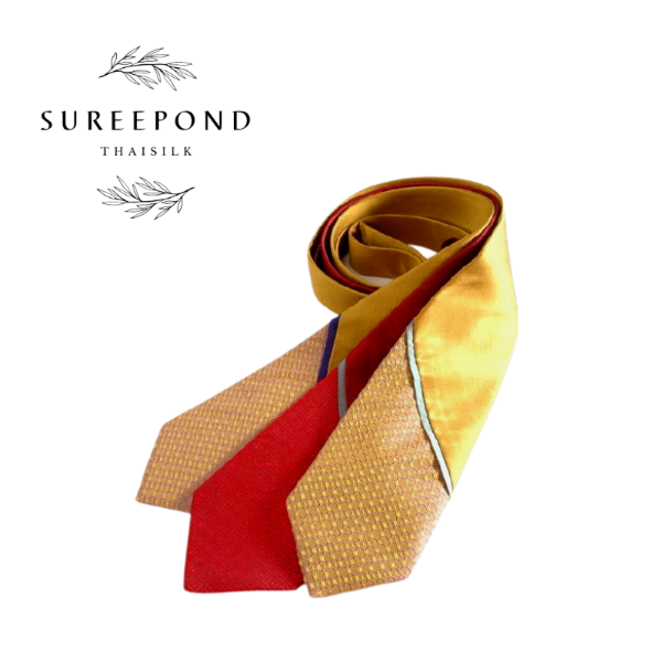 เนคไทผ้าไหมแท้ 100% ทอลายในตัว (Hand Woven Silk Necktie)