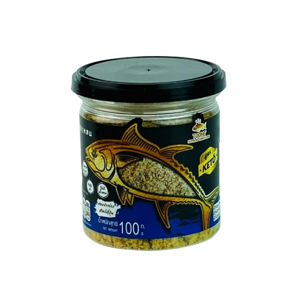 TOONE Supreme ปลาทูน่าหยอง สูตรคีโต บรรจุกระปุก ขนาด 100 กรัม