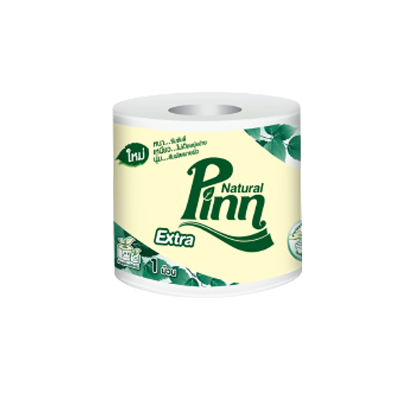 Pinn Flush Tissue กระดาษชำระทิ้งลงโถชักโครกได้ ขนาดแพ็ก 48 ม้วน