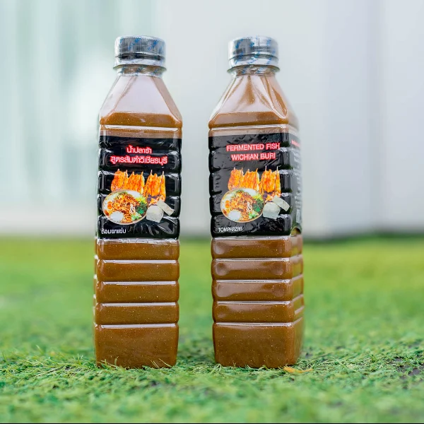 น้ำปลาร้าสูตรไก่ย่างวิเชียรบุรี ตราต้อมพาแซ่บ  400ml.(1 ชุด 12 ขวด)