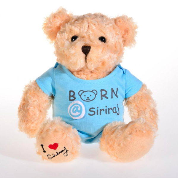 Newborn Teddy Bear ตุ๊กตาหมีศิริราช Newborn สีฟ้า ตุ๊กตาที่ระลึกโรงพยาบาลศิริราช