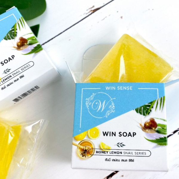 Win Sense สบู่เมือกหอยทาก สูตรลดสิว ผิวกระจ่างใส
