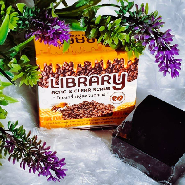 Library สบู่สครับกาแฟ ขนาด 60 กรัม (แพค 2 ชิ้น)