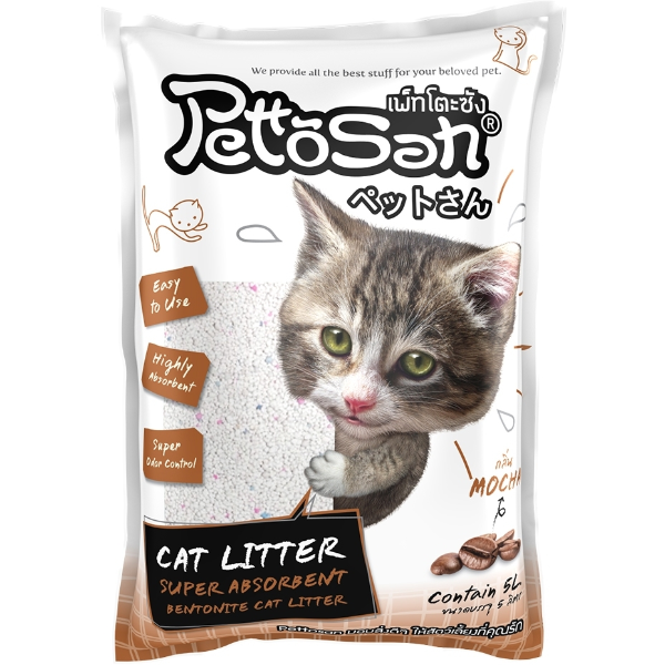 ทรายแมว Pettosan กลิ่นมอคค่า 5 ลิตร