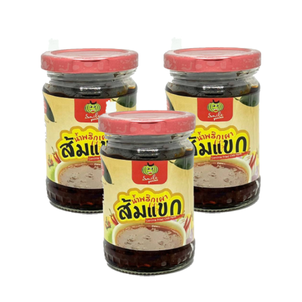 น้ำพริกเผาส้มแขก (3 กระปุก)