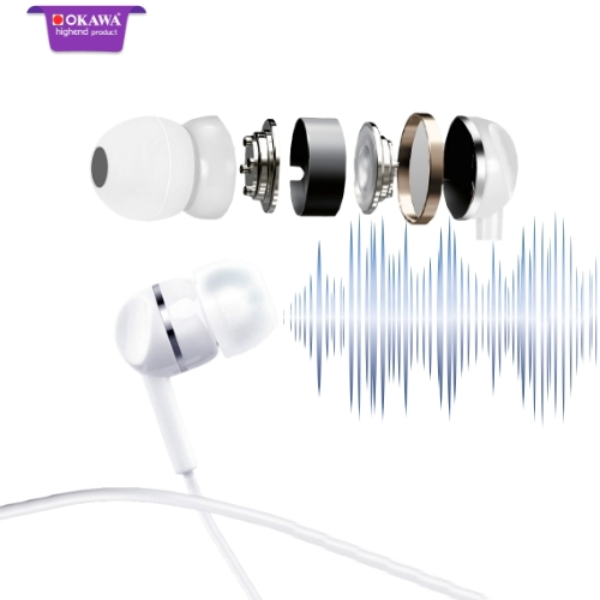 OKAWA หูฟังสมาร์ทโฟน Digital Sound รุ่น EP-07 สีขาว
